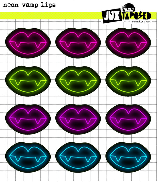 Neon vamp lips